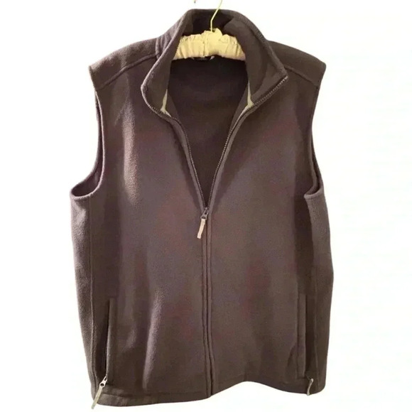 Lands’ End Grey/lavender Men’s M 38-40 Fleece Vest. Like New. Dsct w bundle! - Picture 1 of 5